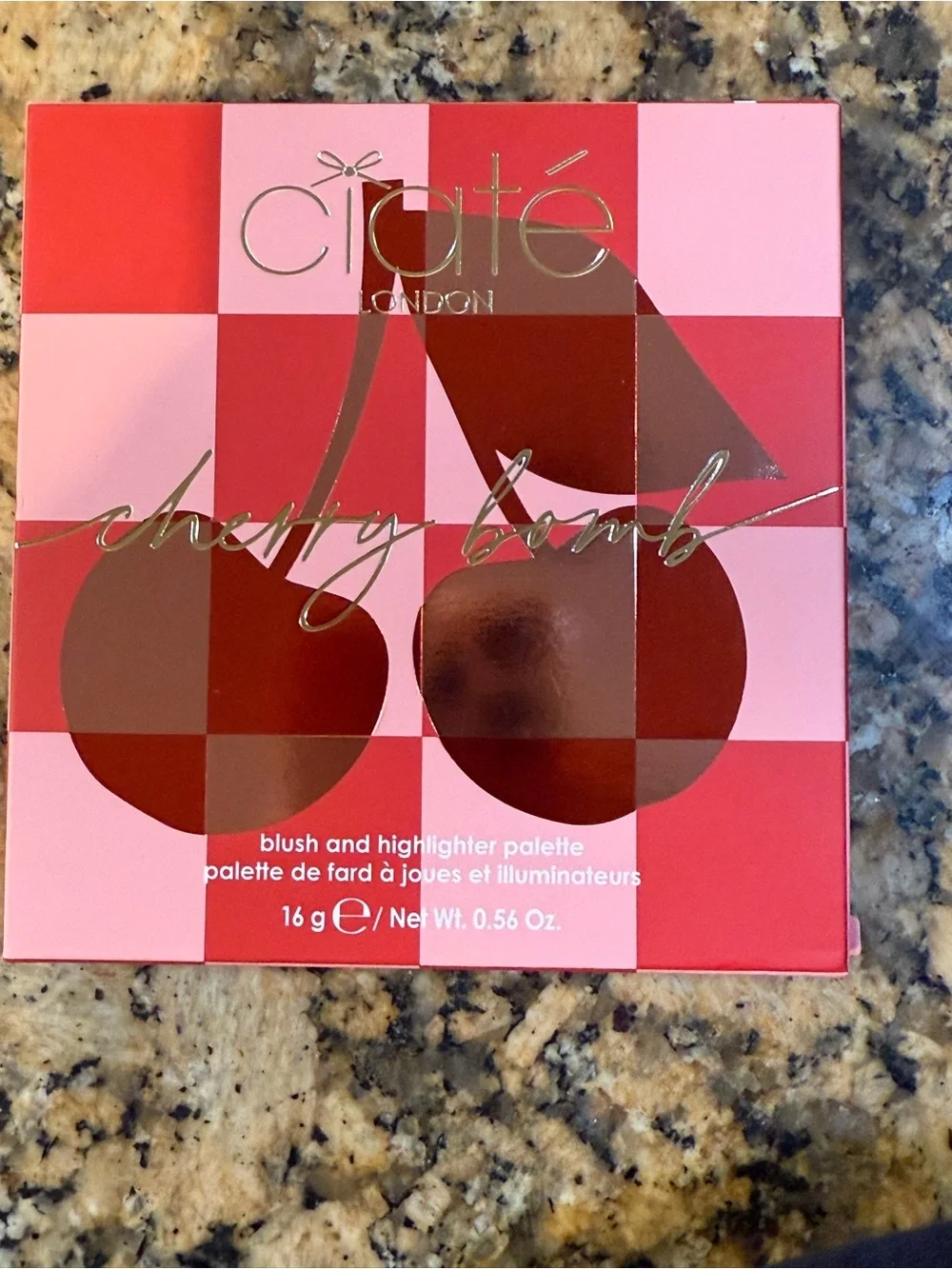 Ciaté London Cherry Bomb Blush & Highlighter Palette Light Medium Compact NIB